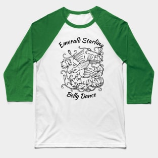 Emerald Starling Belly Dance Logo Baseball T-Shirt